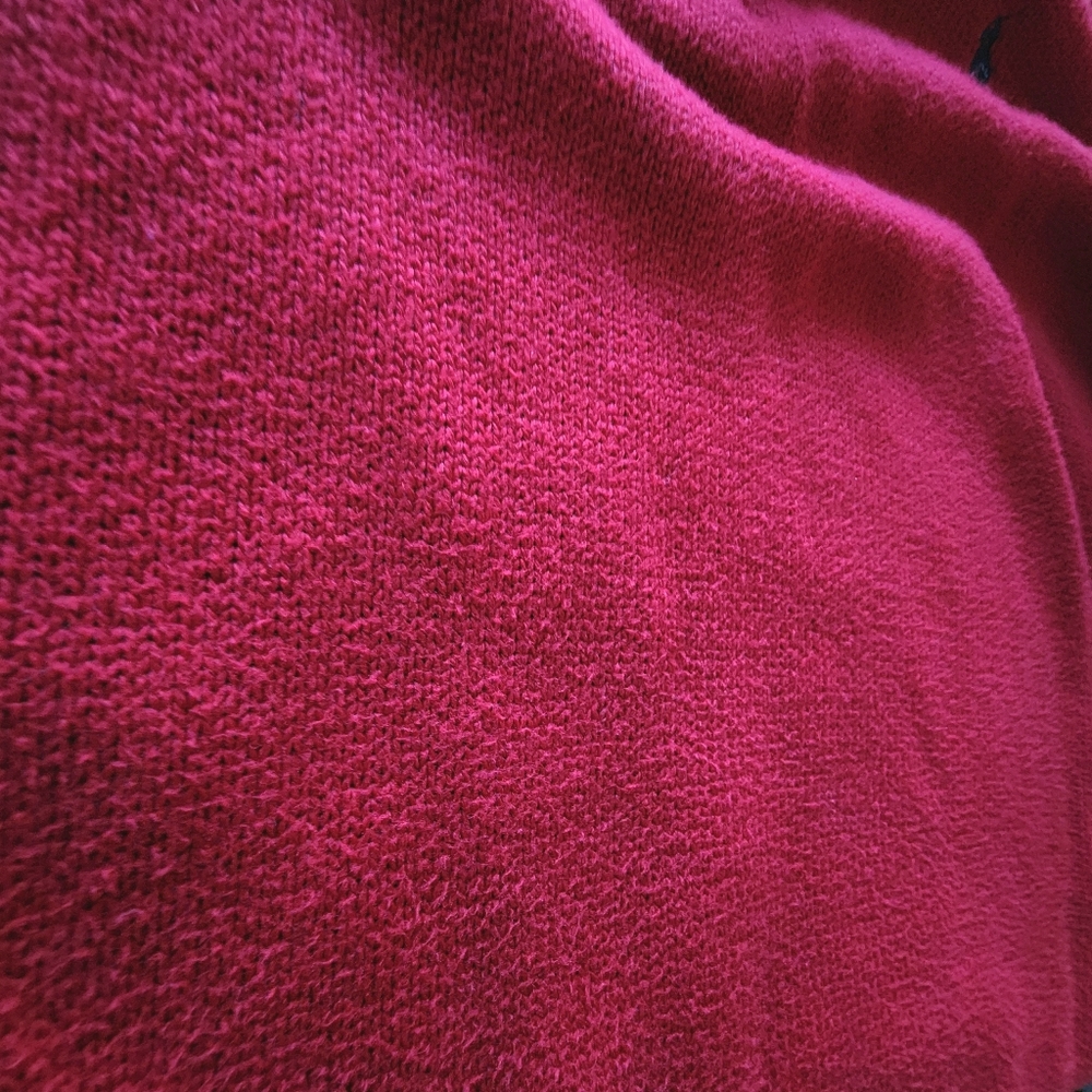 Vintage Polo by Ralph Lauren Dark Red Quarter-Zip Sweater size Large - Picture 6 of 7